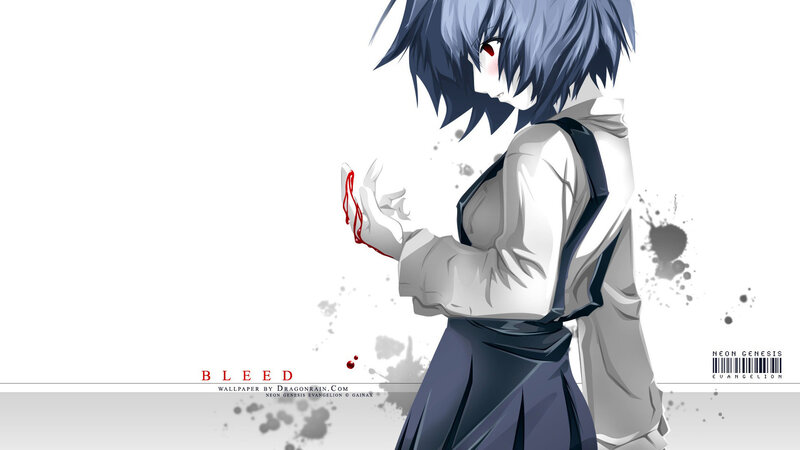Anime character with blood