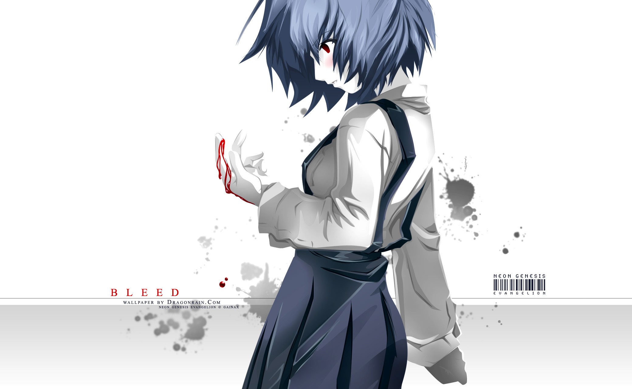 Anime character with blood