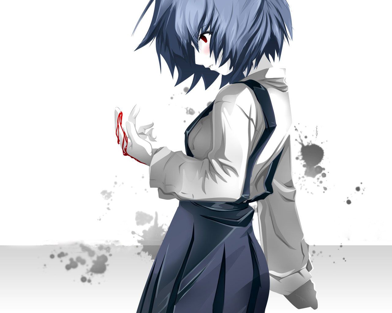 anime character with blood