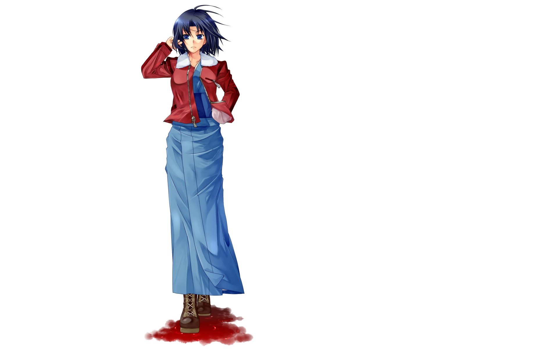 anime character with blood
