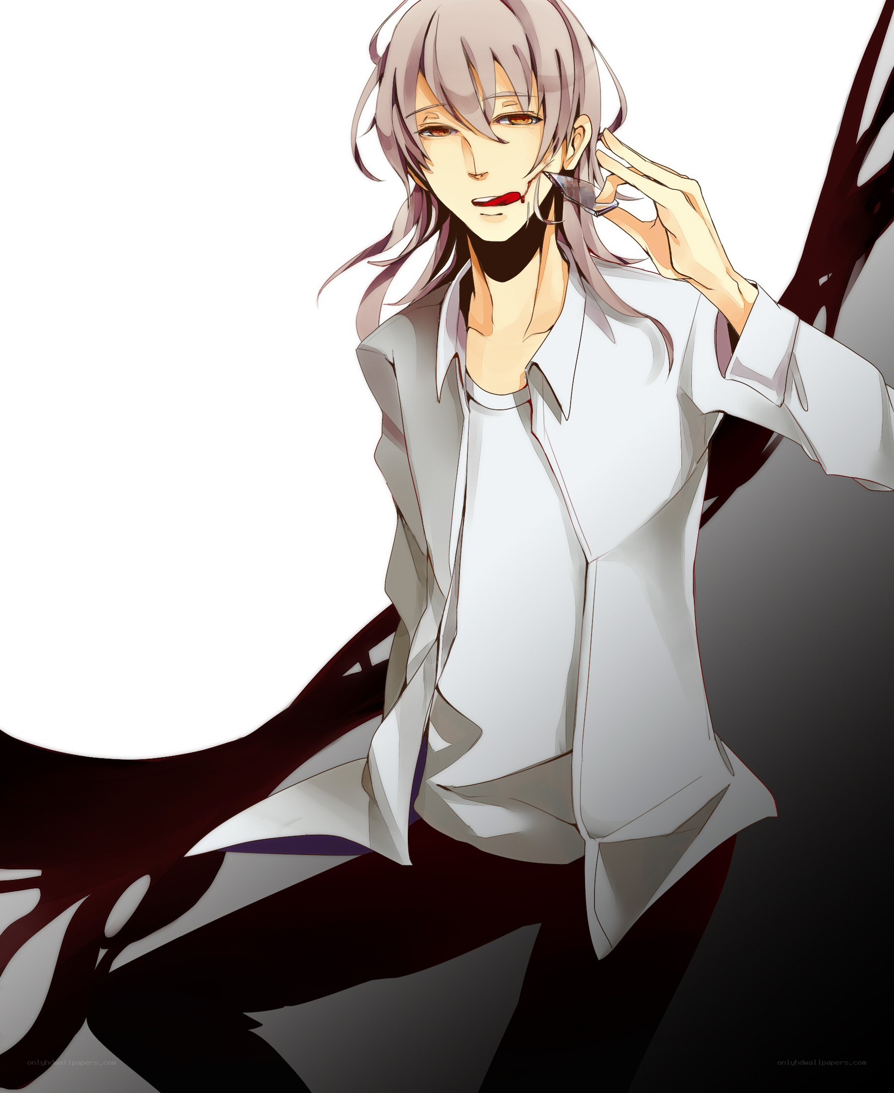 anime character with blood