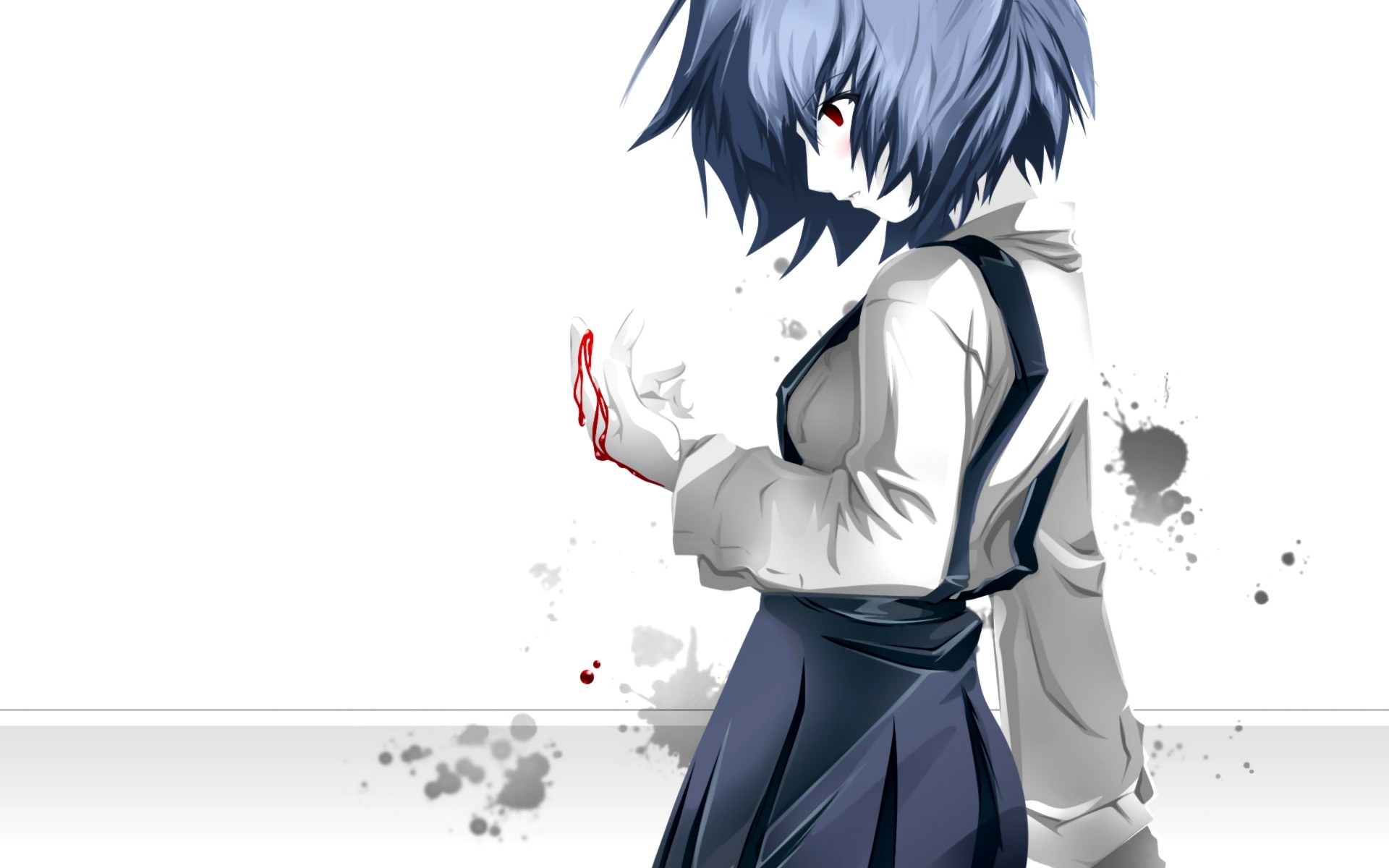 anime character with blood