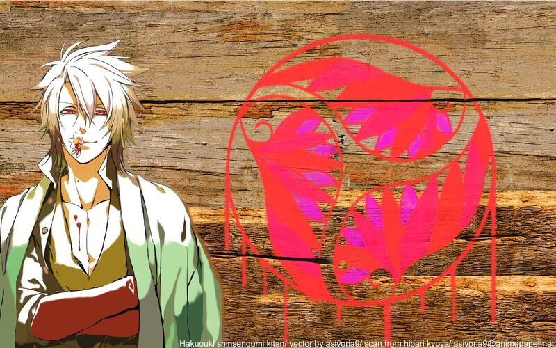Anime character with blood and symbol