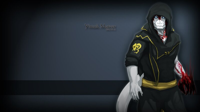 Anime Character with Blood — Black, Dark, Digital Art