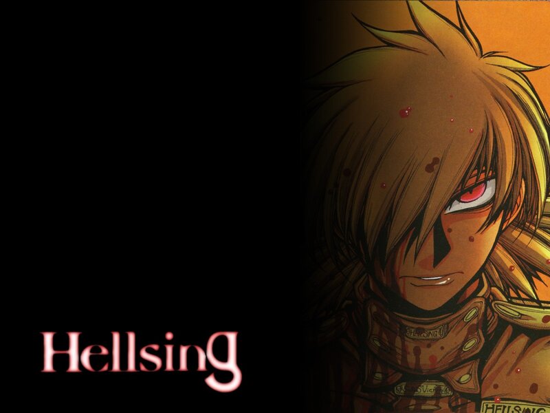 Anime Character with Blood — Black, Dramatic, Manga, Red Eyes, Armor