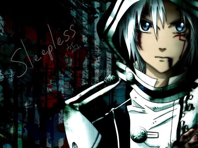 Anime character with blood mark