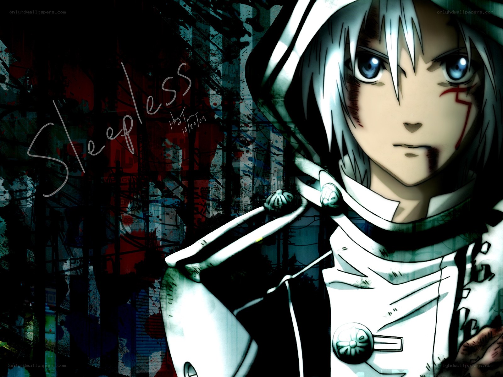 Anime character with blood mark
