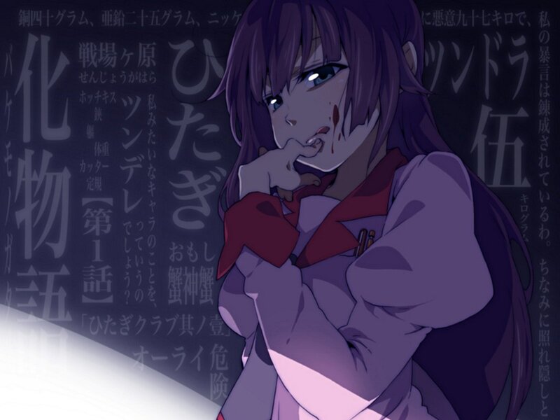 Anime character with blood on face