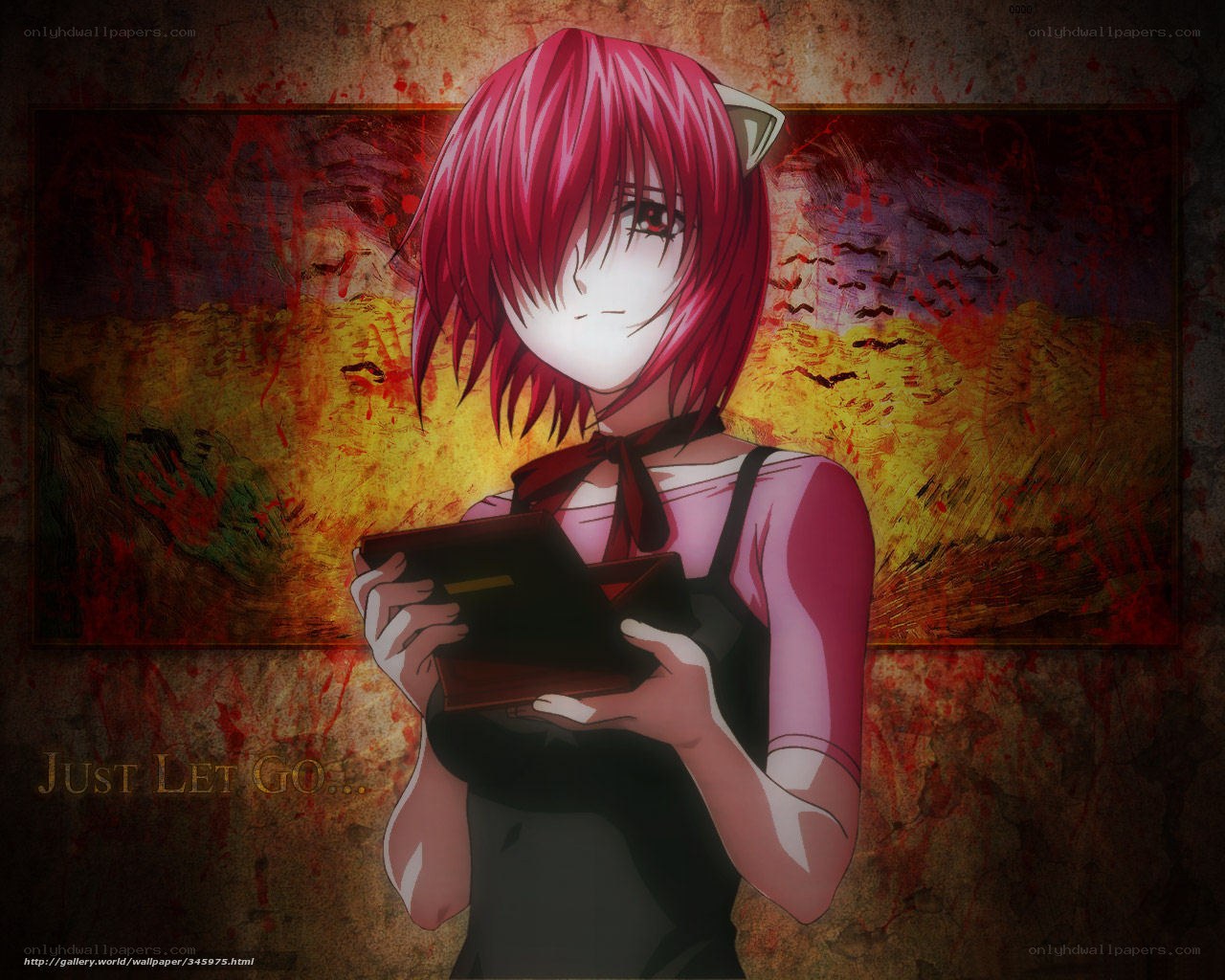 Anime character with blood splatters