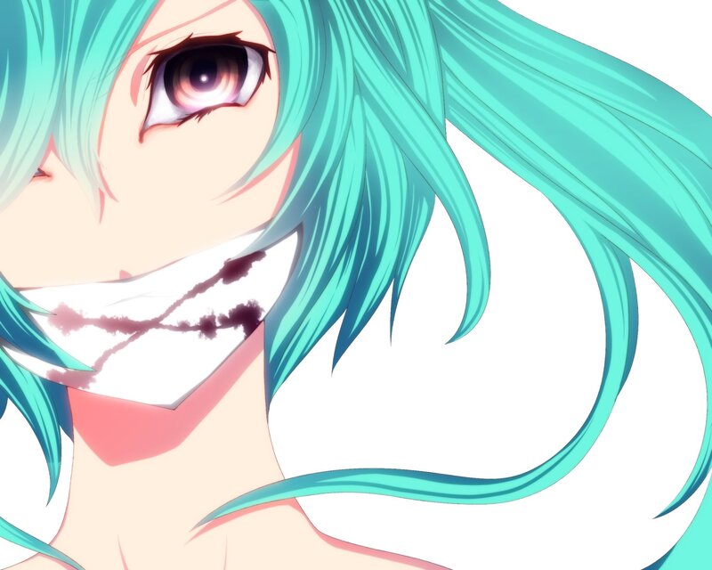 anime character with blood-stained gag