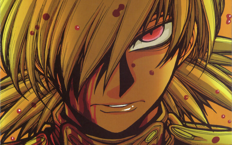Anime Character with Blood — Yellow