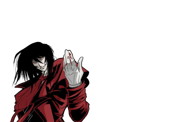 anime character with bloodied hand