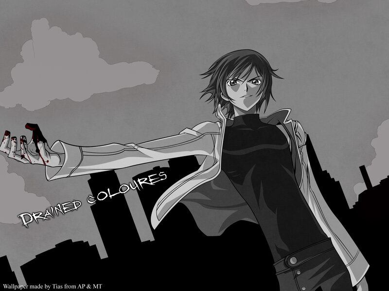 Anime Character with Bloodied Hand — Black