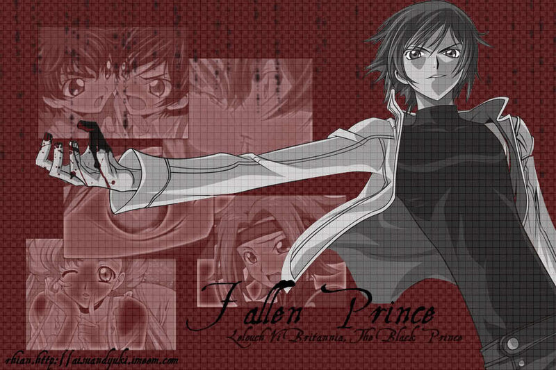 Anime Character with Bloodied Hand — Red