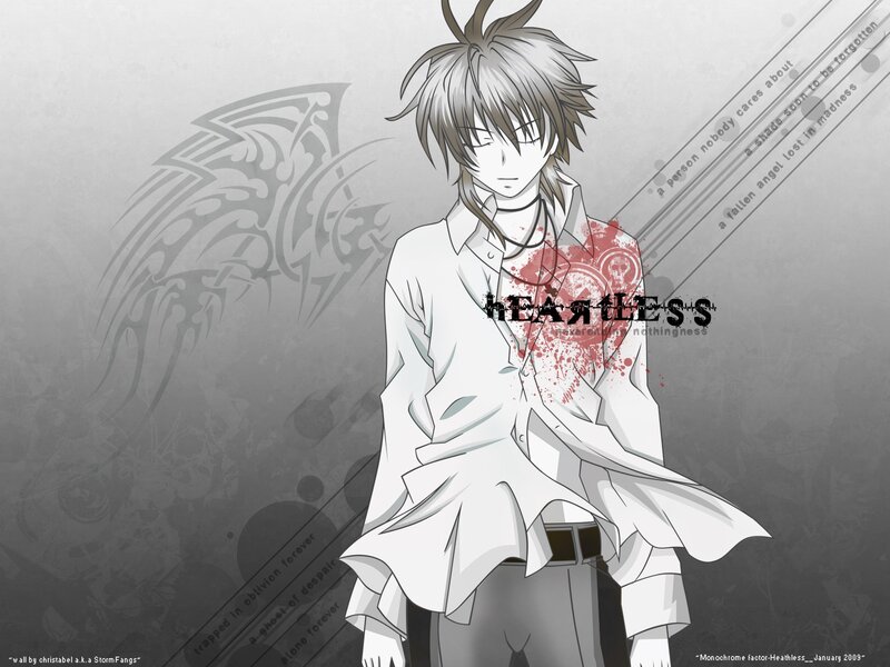 Anime Character with Bloodstain — Gray