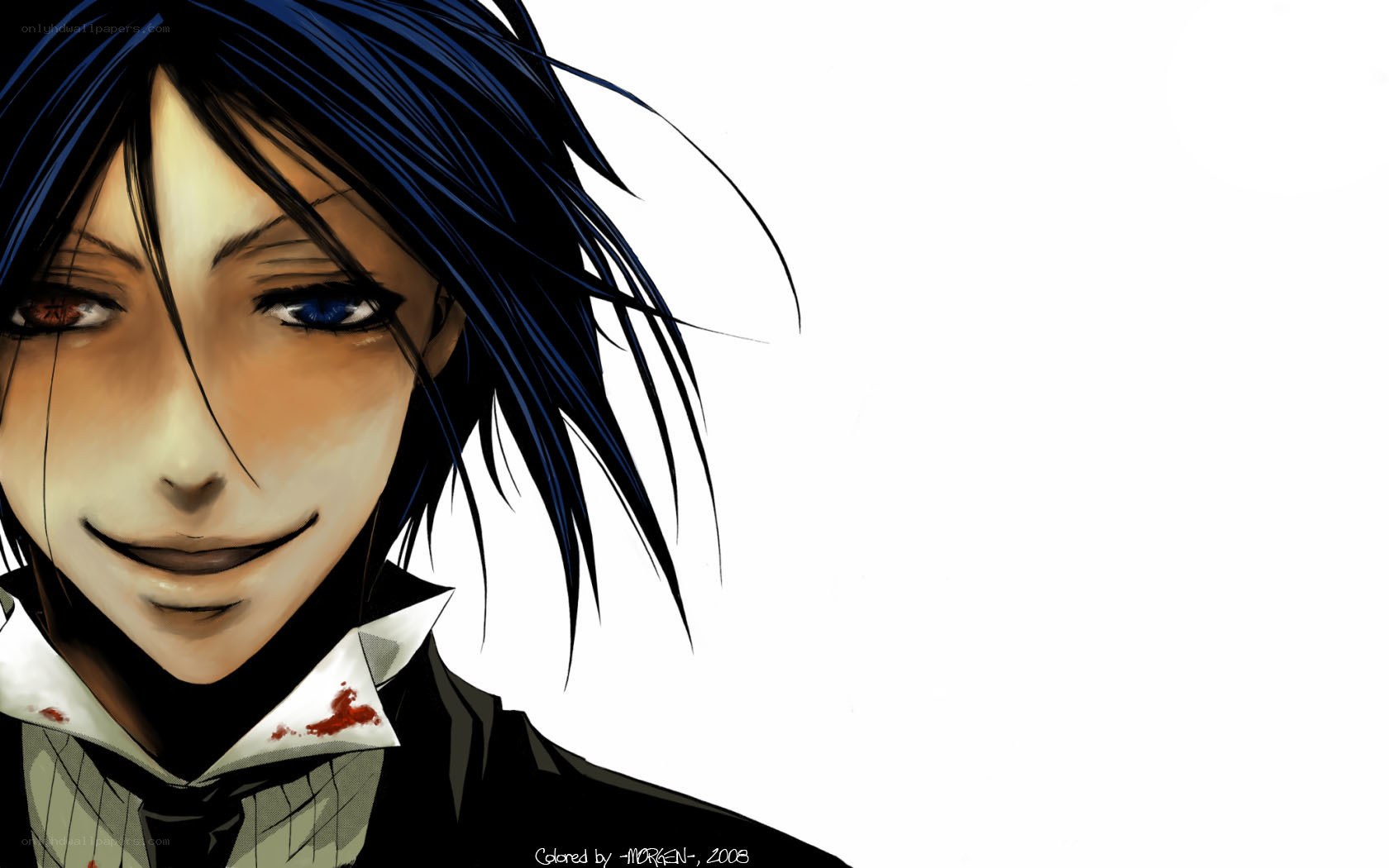anime character with bloodstains