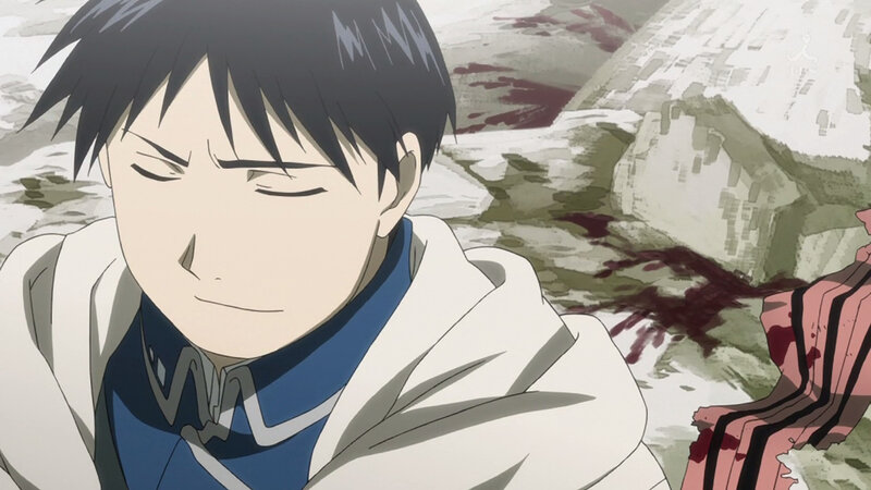 anime character with bloodstains