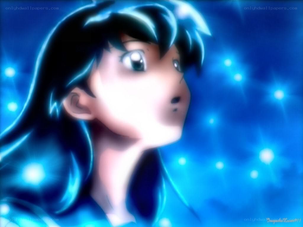 anime character with blue aura