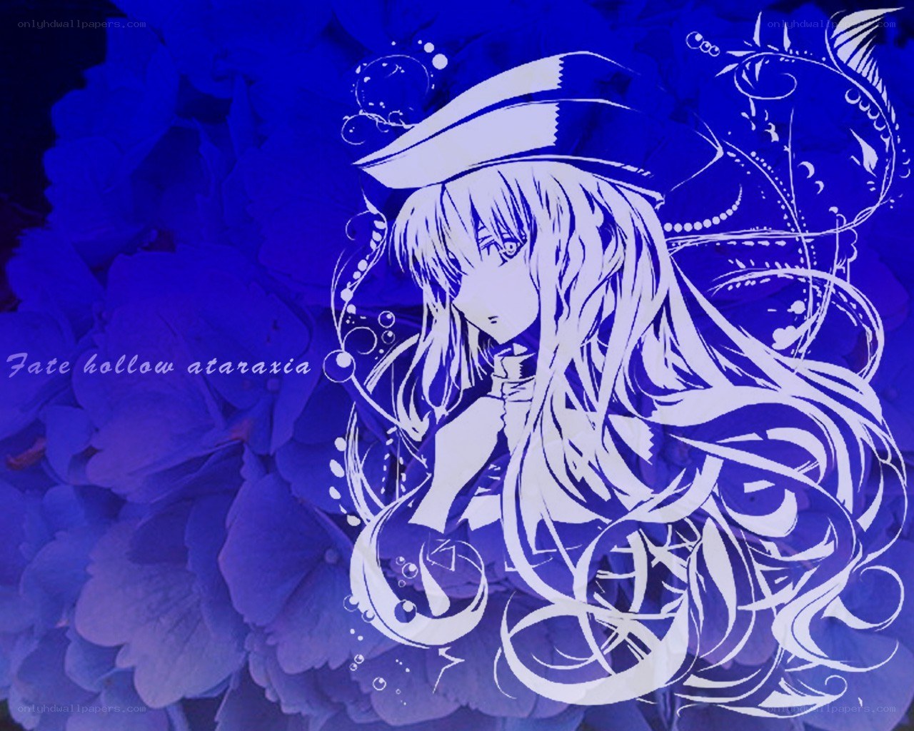 anime character with blue background