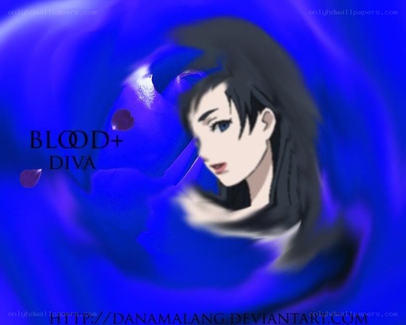 anime character with blue background