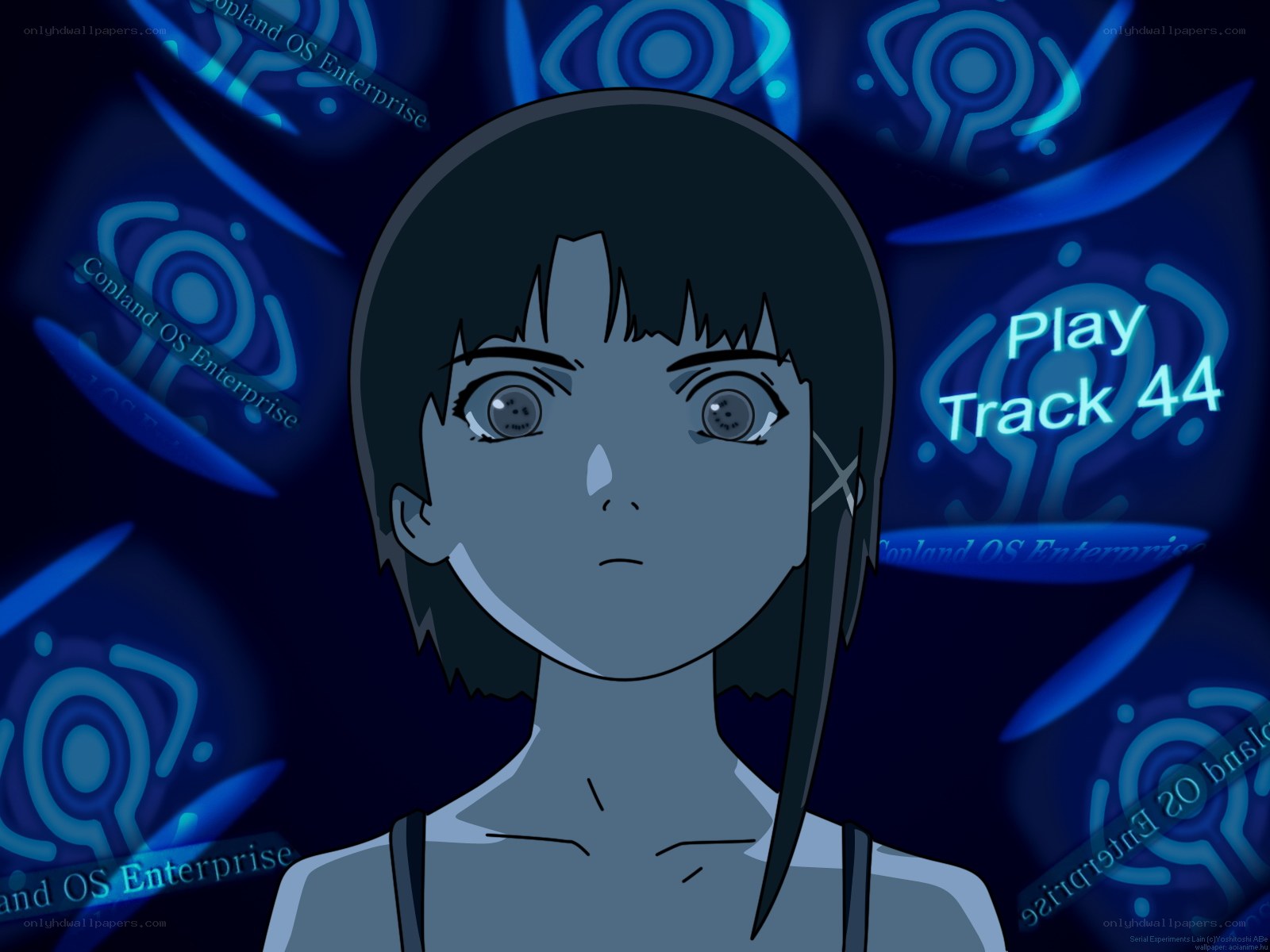 anime character with blue background
