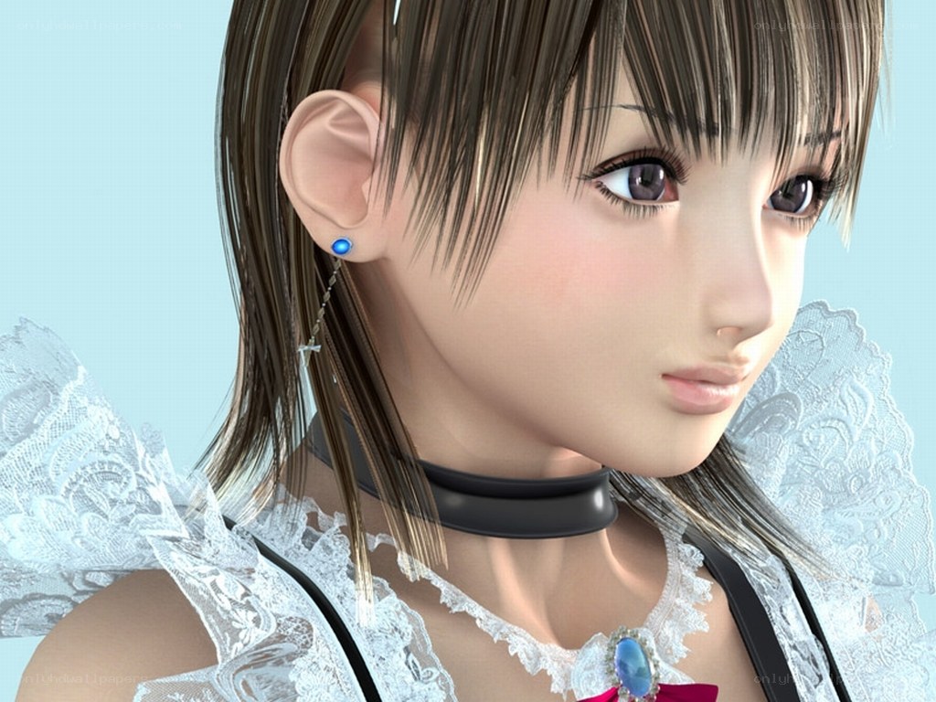 anime character with blue earring