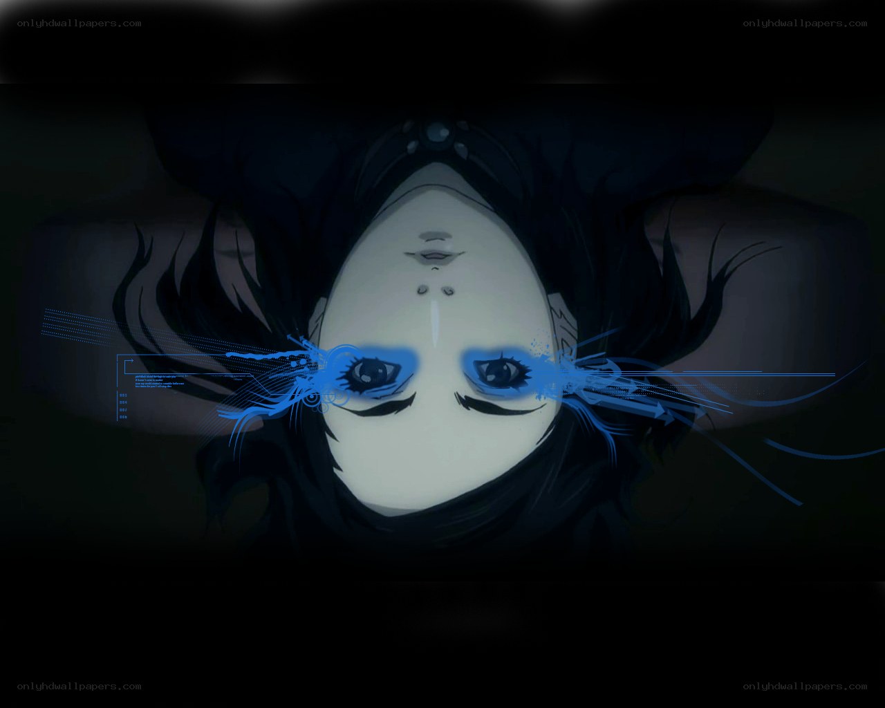 anime character with blue effects