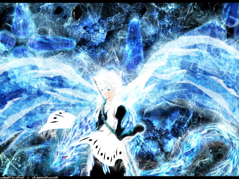anime character with blue energy