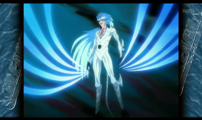 anime character with blue energy
