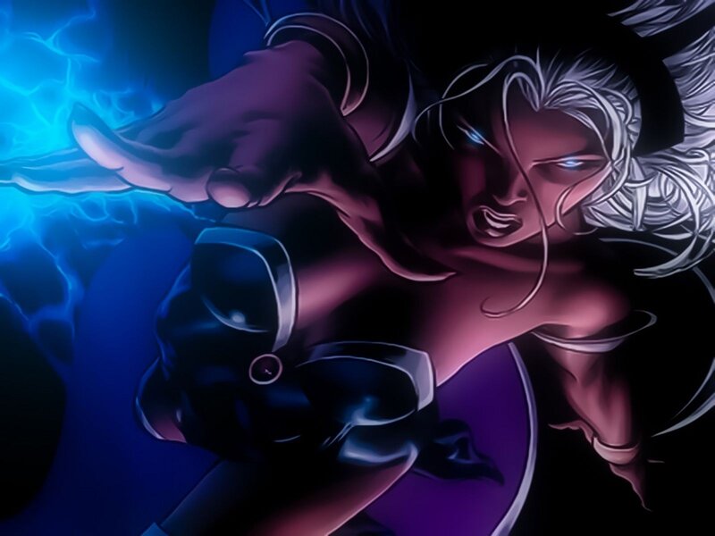 anime character with blue energy