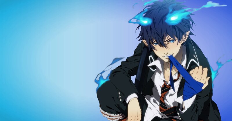 anime character with blue energy