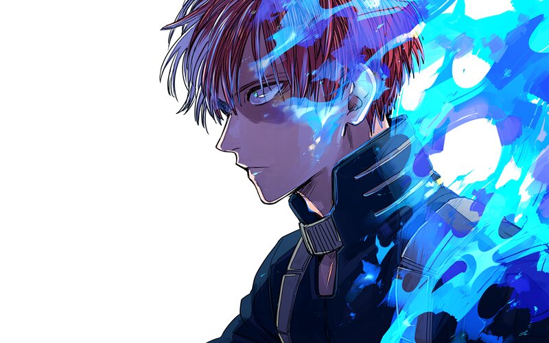 Anime Character with Blue Energy — Dramatic, Digital Art, Blue Energy
