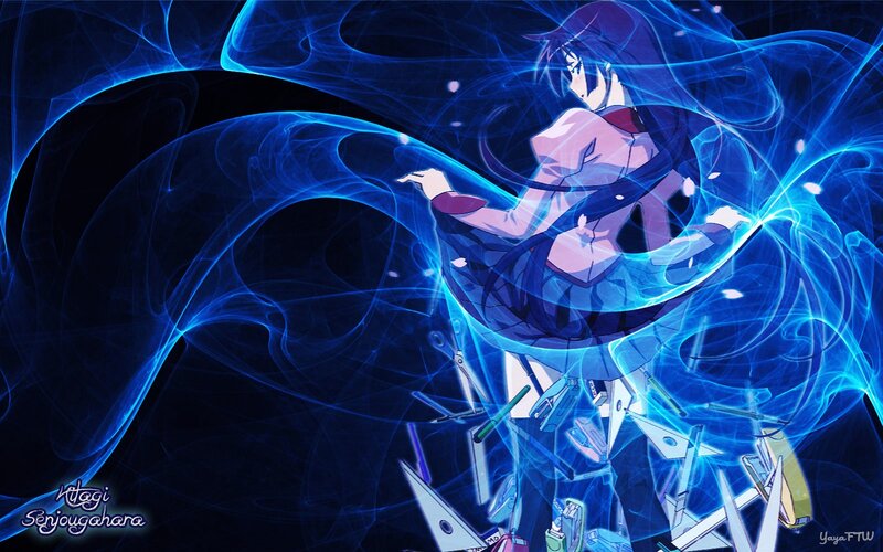 Anime Character with Blue Energy — Dramatic, Digital Art, Shards