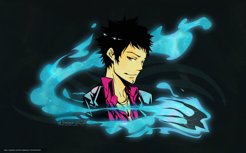 Anime Character with Blue Energy — Dramatic, Flames