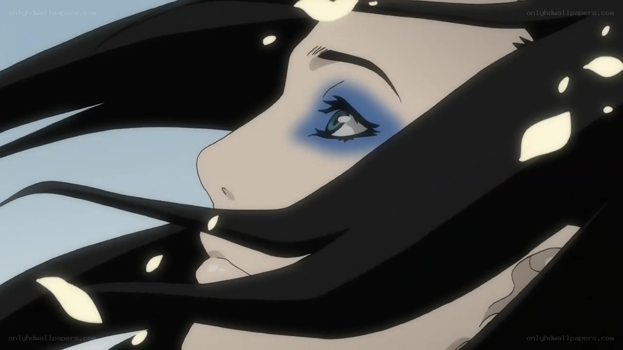 anime character with blue eye