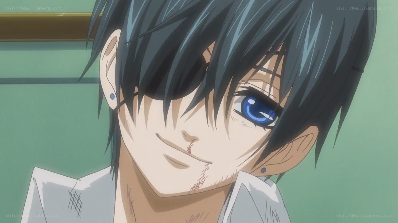 anime character with blue eye