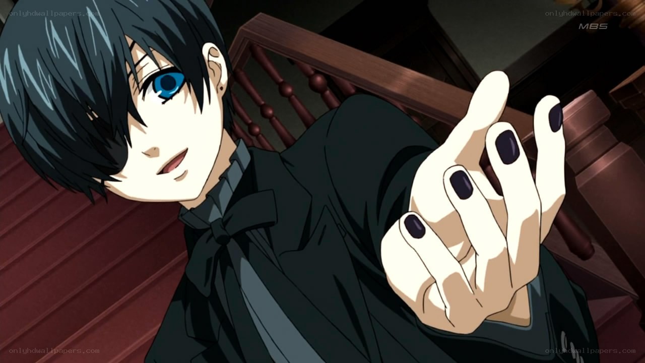 anime character with blue eye