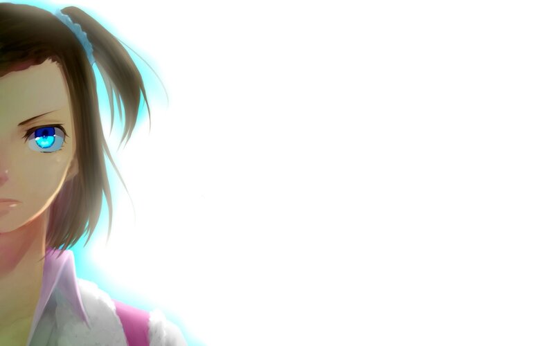 anime character with blue eyes