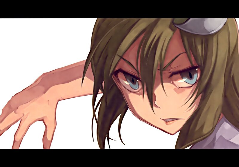 anime character with blue eyes