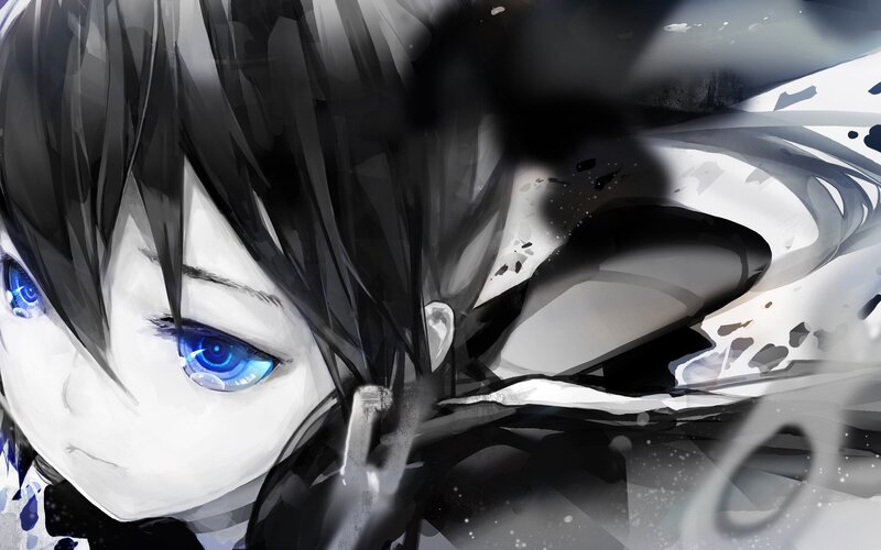 anime character with blue eyes