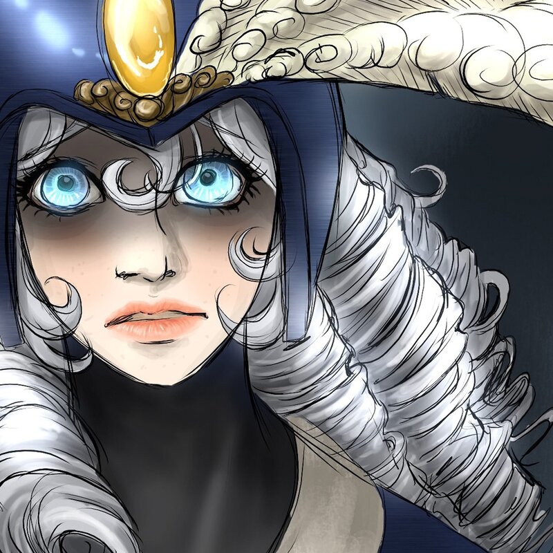 anime character with blue eyes
