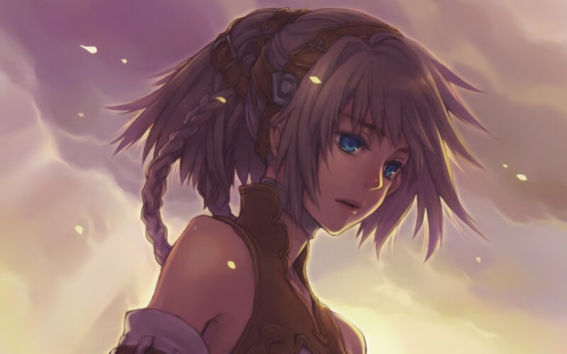 anime character with blue eyes