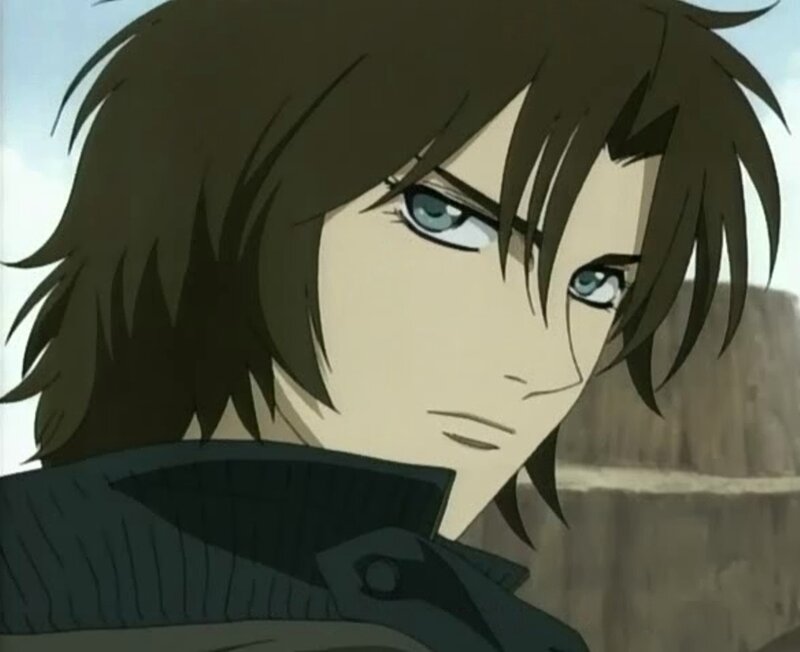 anime character with blue eyes