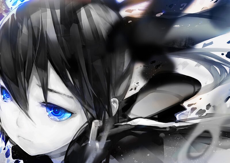 anime character with blue eyes