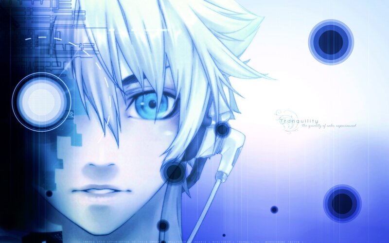 anime character with blue eyes