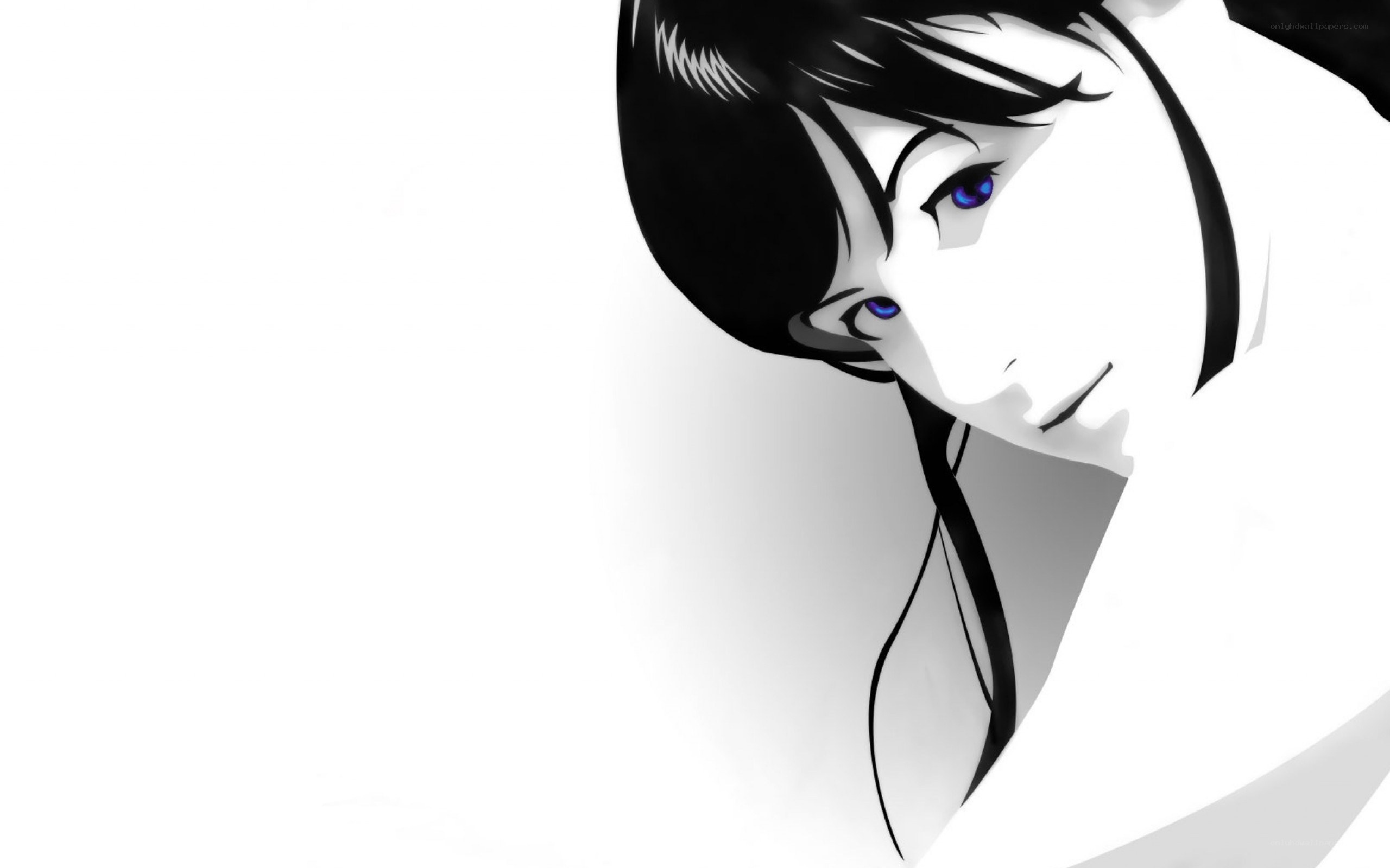 anime character with blue eyes