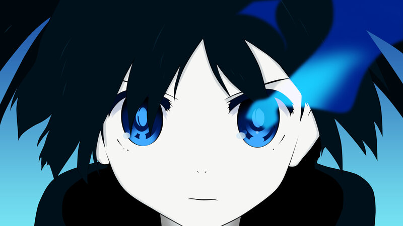 anime character with blue eyes