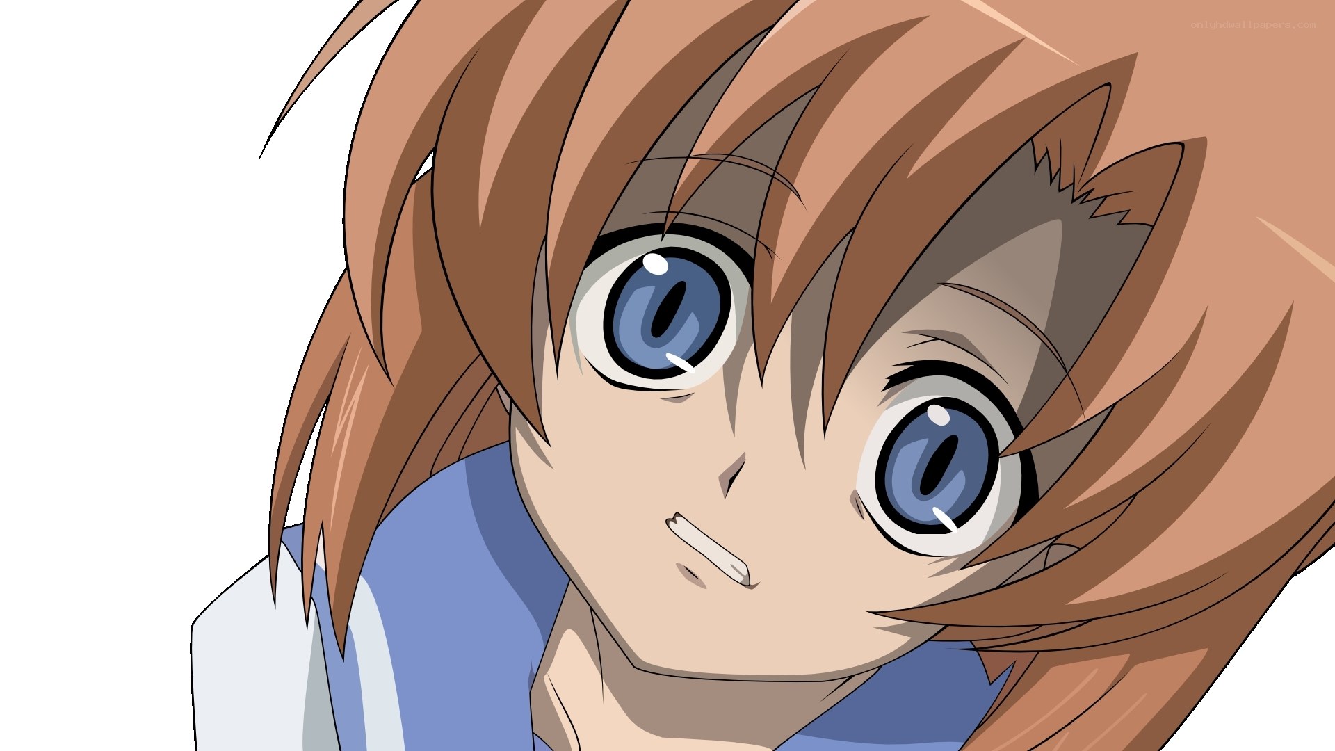 anime character with blue eyes