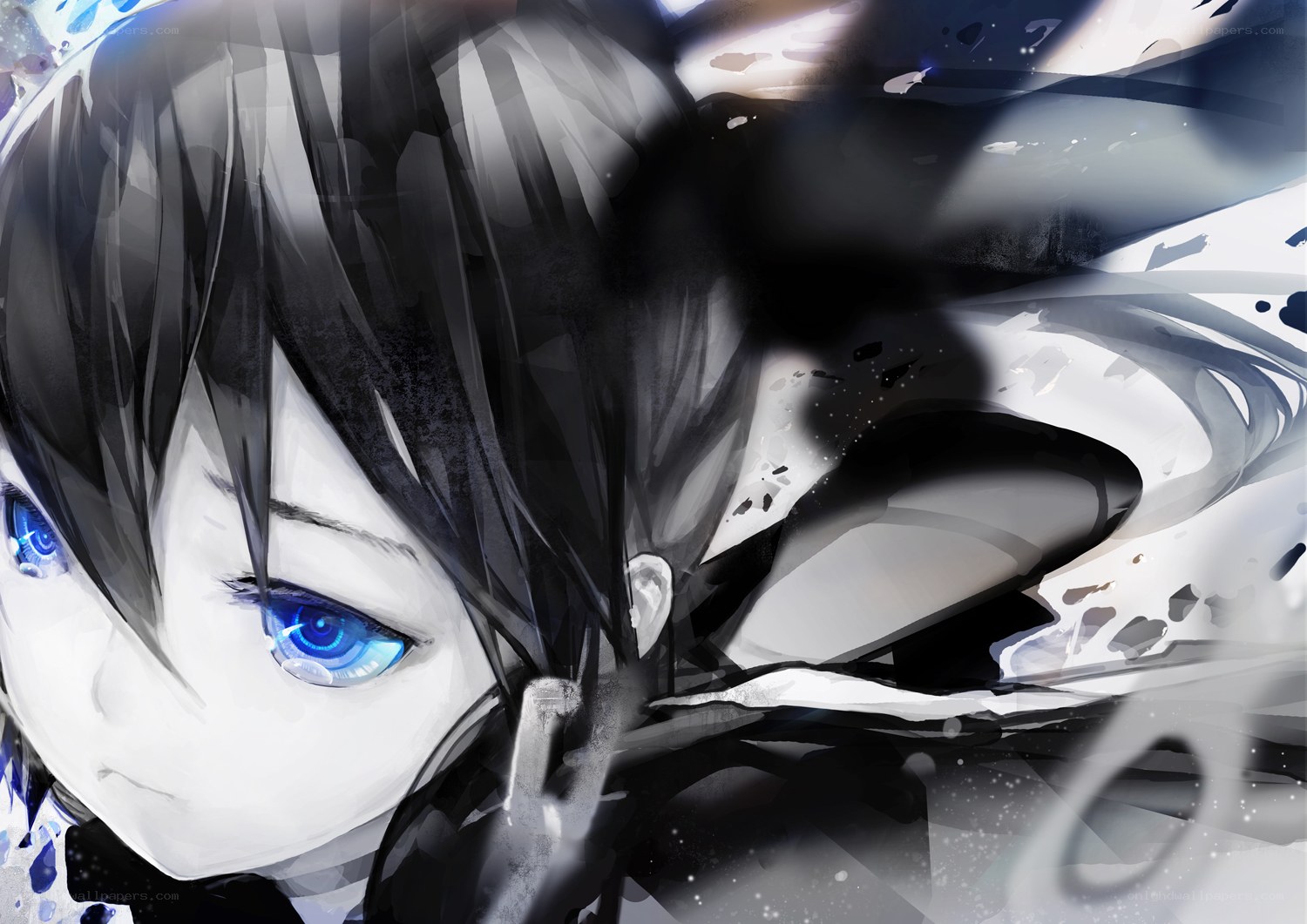 anime character with blue eyes