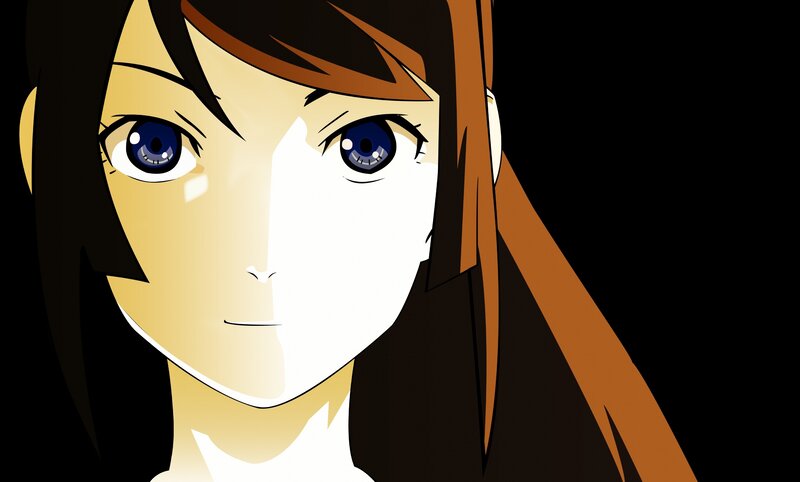 anime character with blue eyes